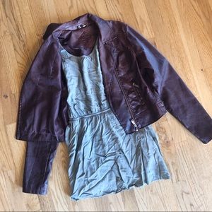 Jou Jou Vegan Leather Biker Jacket